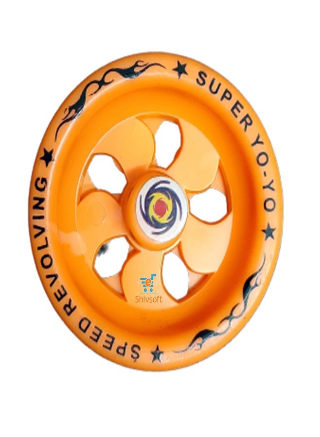 Shivsoft ® Fine Quality high Speed Plastic YoYo Spinner Toy Make in India (Pack 0F 2) Assorted Colours - Image 4